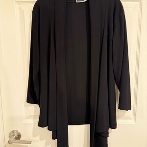 Sympli Elegant Black Draped Cardigan